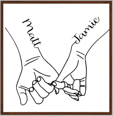 Pinky Swear Personalized framed