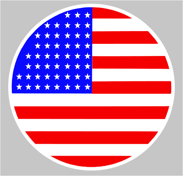 Round America Flag