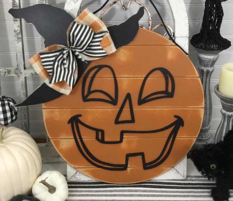 Pumpkin Shiplap 3D Door Hanger