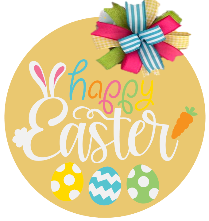Round Happy Easter