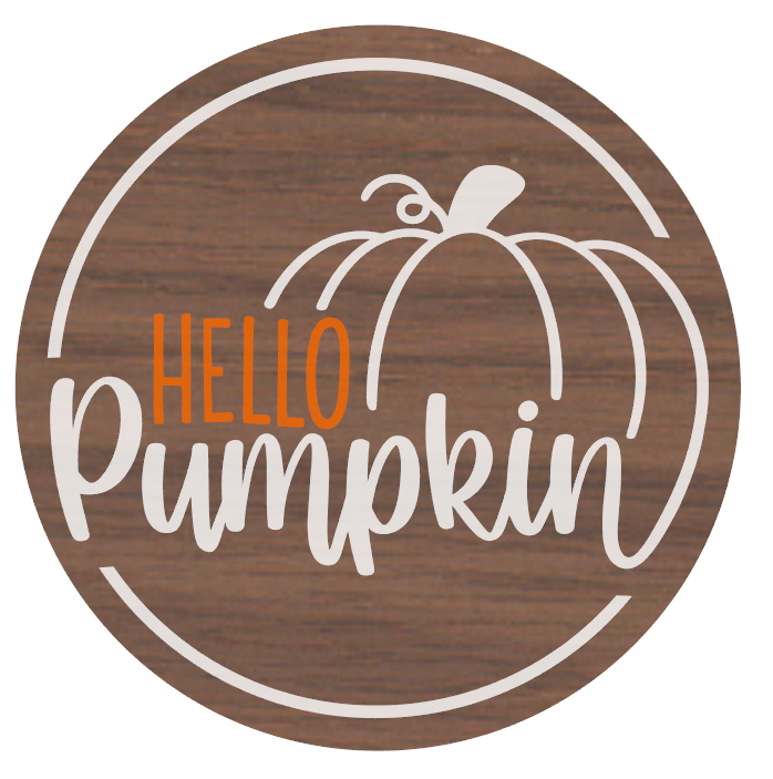 Hello Pumpkin 3D Round