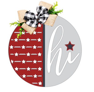 Hi Patriotic 3D Round