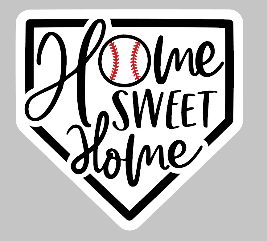 Home Sweet Home Baseball ED Door Hanger