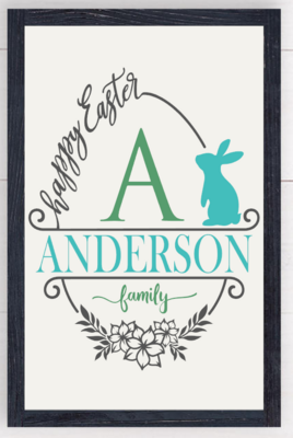 Happy Easter Personalized Framed