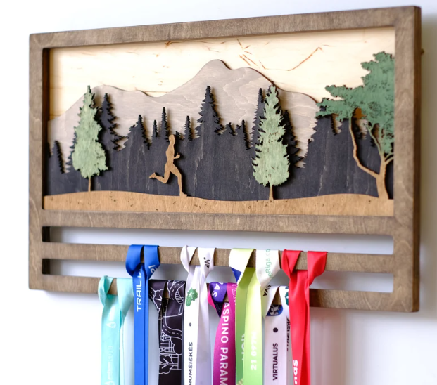 Running Cross Country Track Medal Holder 3D