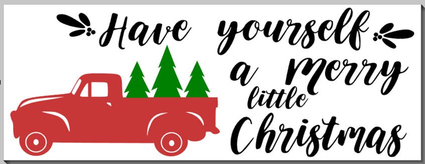 Merry Little Christmas Red Truck