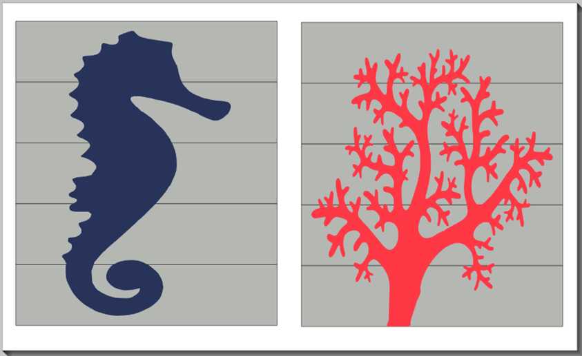 Seahorse and Coral