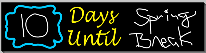 Days Until Chalkboard Countdown