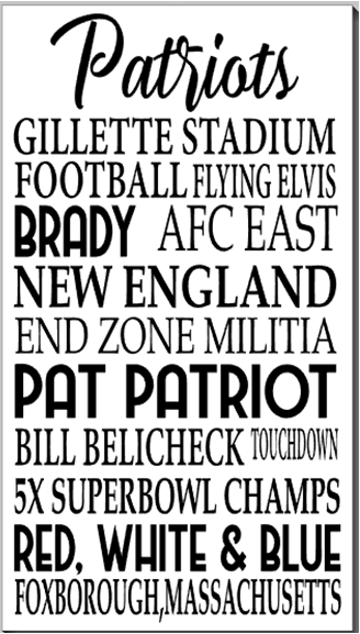 Patriots Word Art