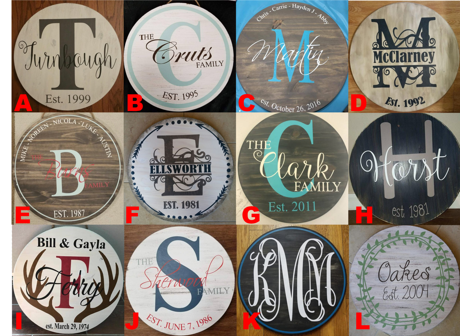 Personalized Round Sign