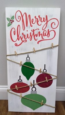 Merry Christmas Card Hanger