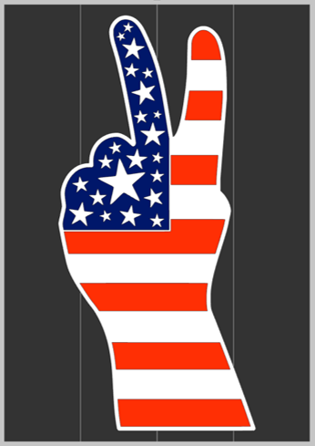 Flag Peace Sign