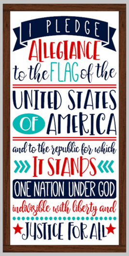 Pledge of Allegiance Framed