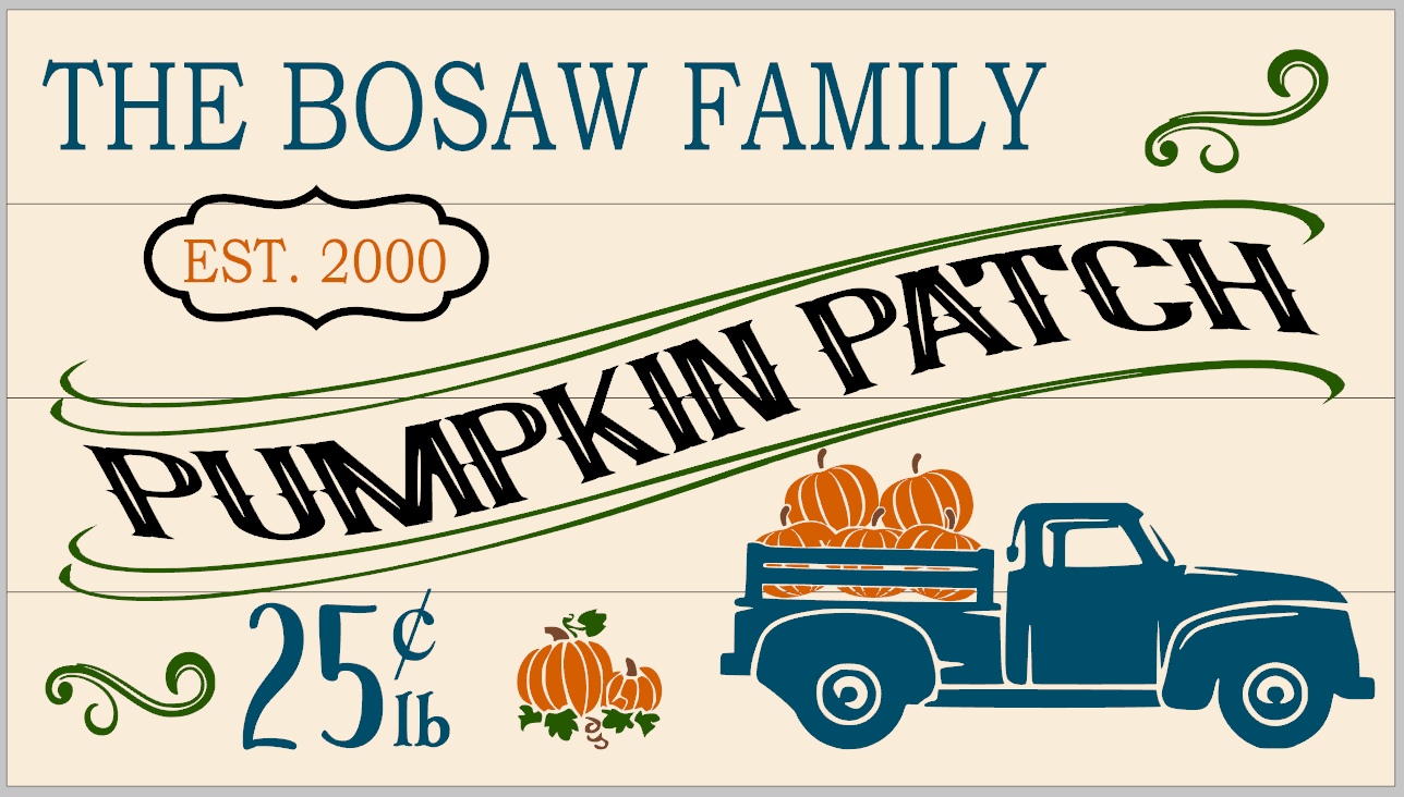 Personalized Pumpkin Patch