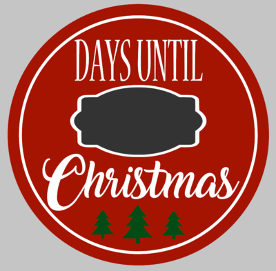 Round Days til Christmas Countdown