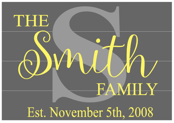 Personalized Family Name Sign