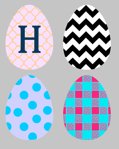 Egg with 3D Letter