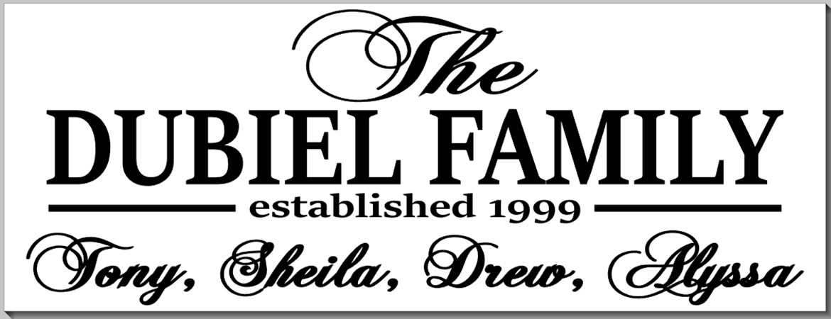 Family Sign with Names