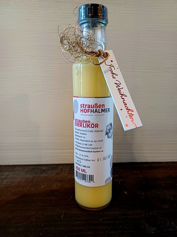 Straußeneierlikör 250ml - Frohe Weihnachten