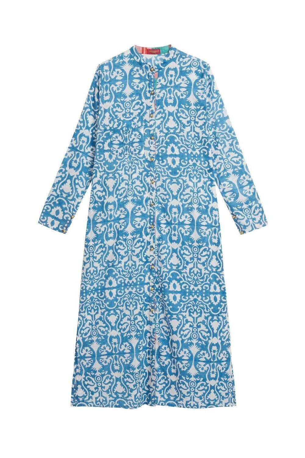 Long Kurta Open, Colore e taglia: White/Blue S