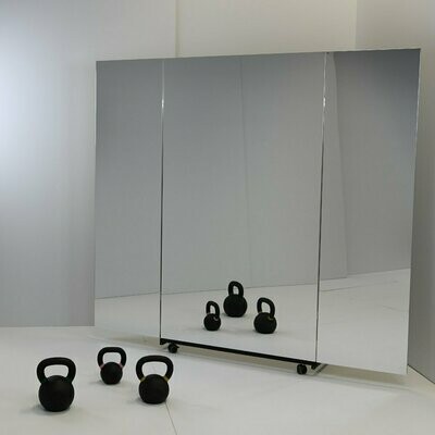 Spiegelrollständer 3-teilig, aufklappbar, Höhe 200 cm