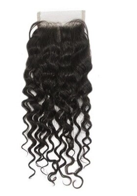 12″ Natural Curly Indian Hair Closure #Natural 12″ Natural Curly Indian Hair Closure #Natural