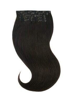 16" Clip In Hair Extensions #1B