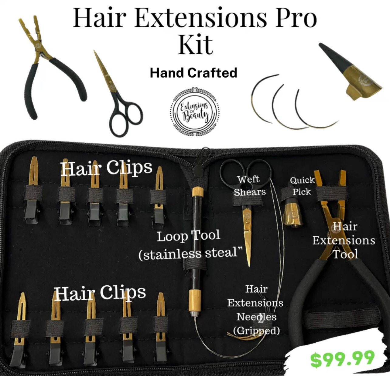 Hair Extensions Extension Hair Extension Tools Kit, Tools Hand