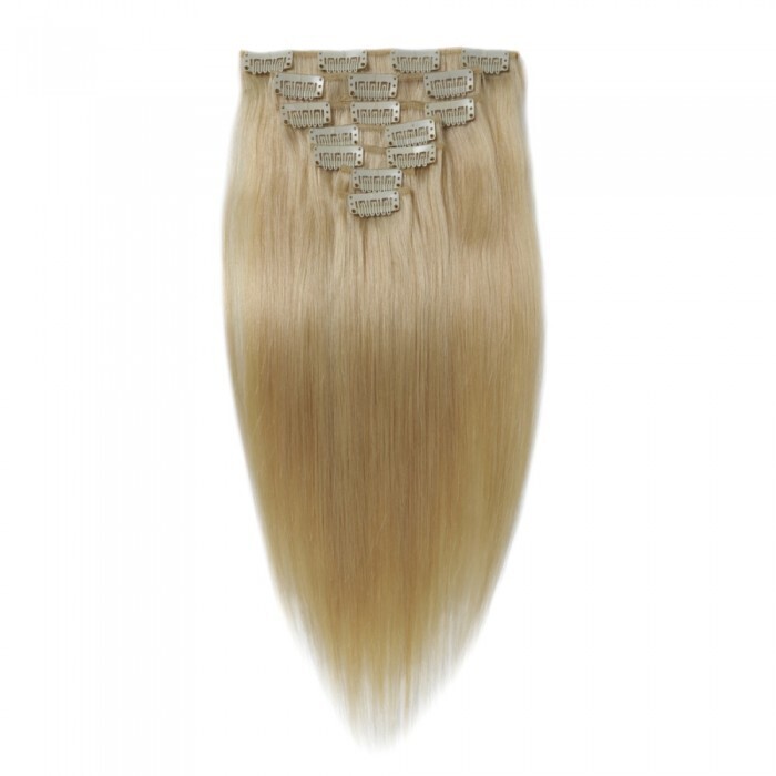Blonde Clip-On Hair (10 Pieces)