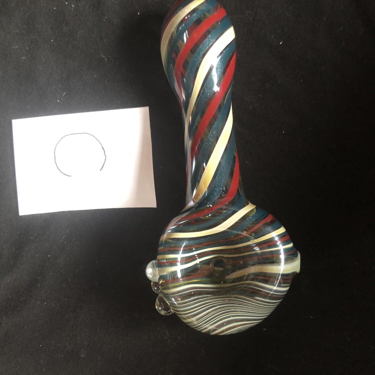Striped Glass Spoon Pipes (Tobacco Use Only)