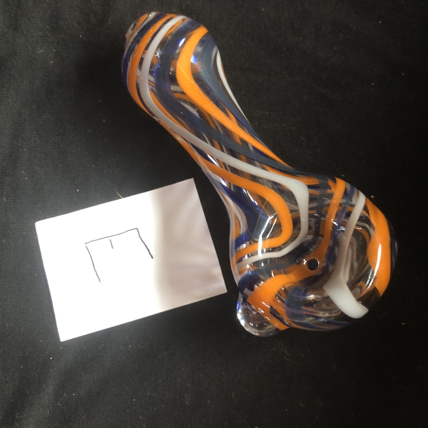 Striped Glass Spoon Pipes (Tobacco Use Only)