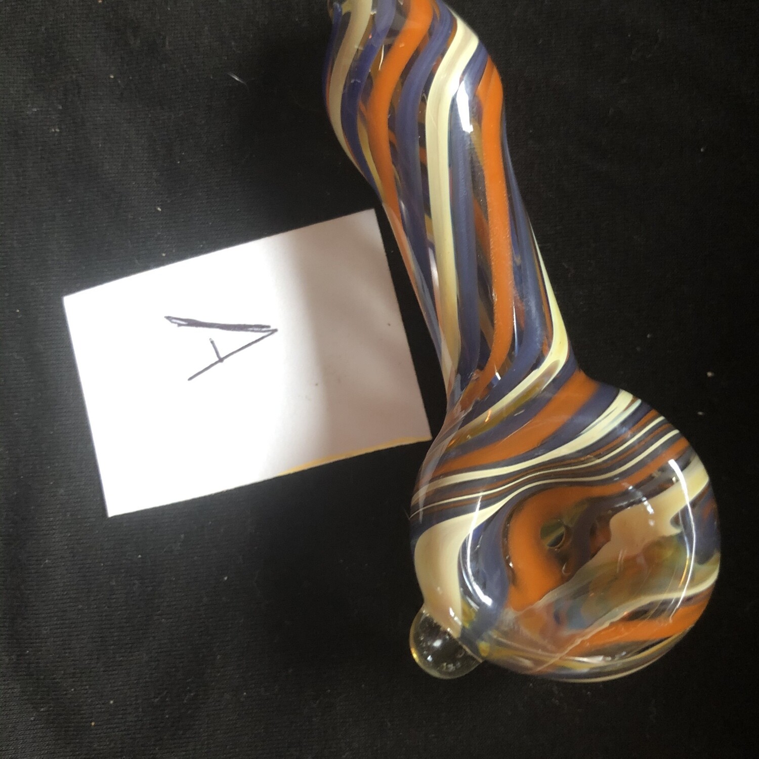 Striped Glass Spoon Pipes (Tobacco Use Only)