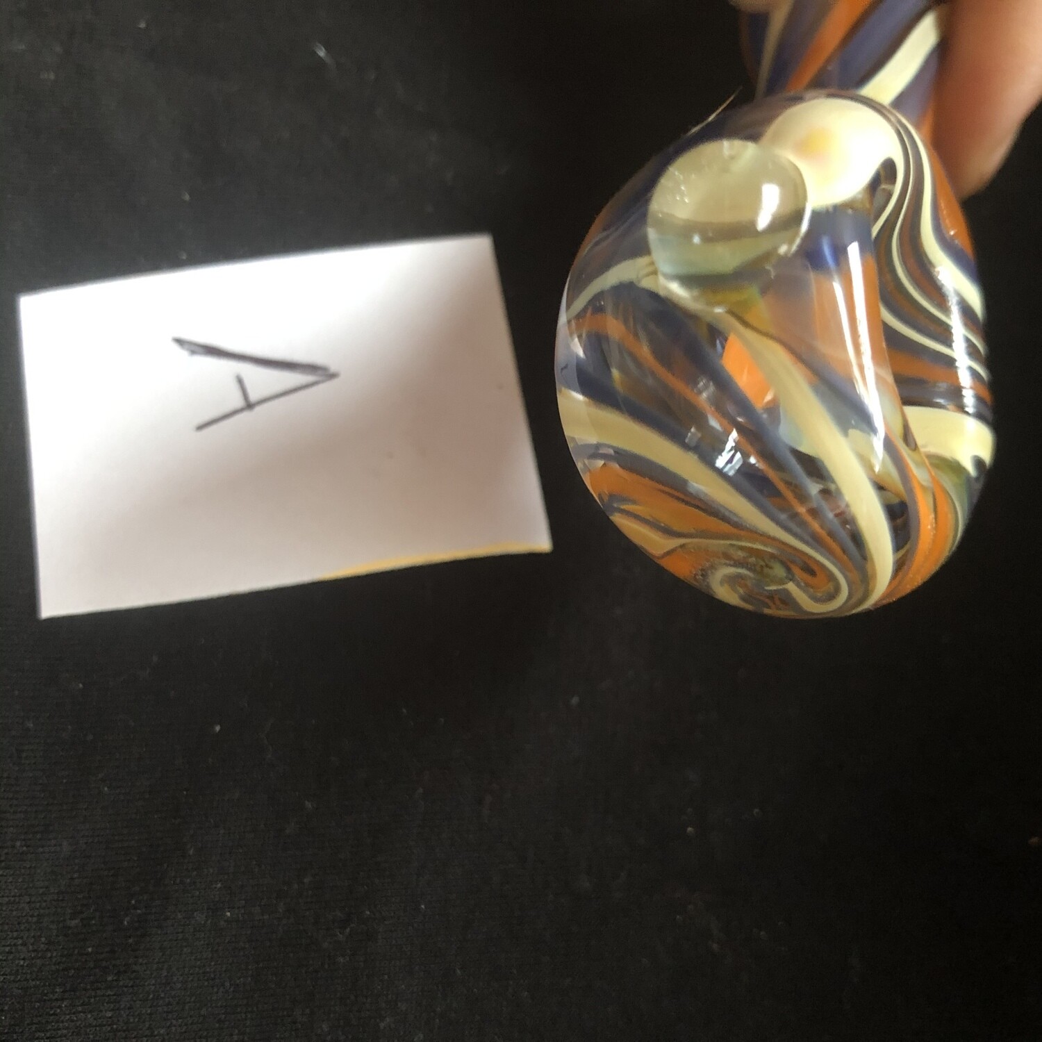 Striped Glass Spoon Pipes (Tobacco Use Only)