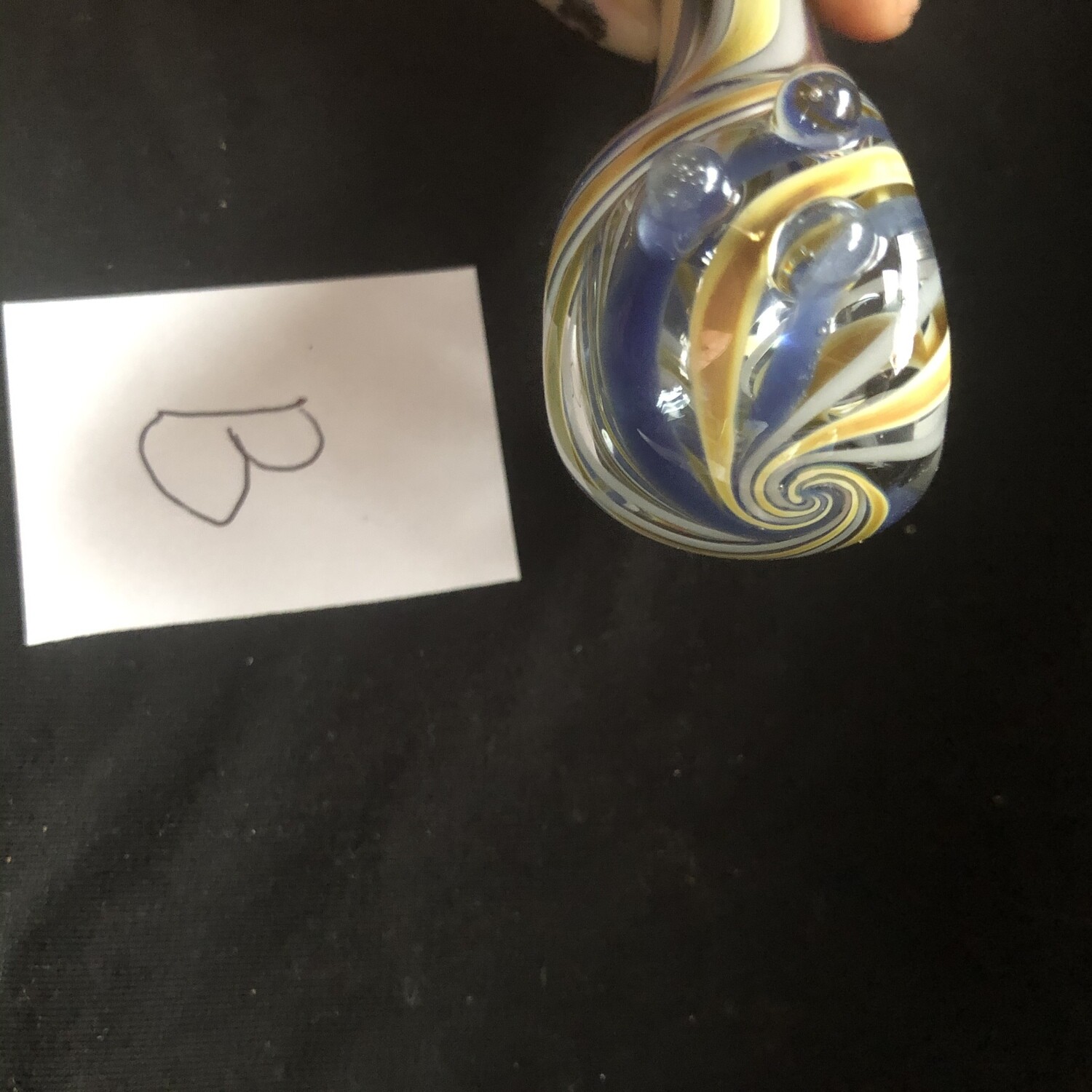Striped Glass Spoon Pipes (Tobacco Use Only)