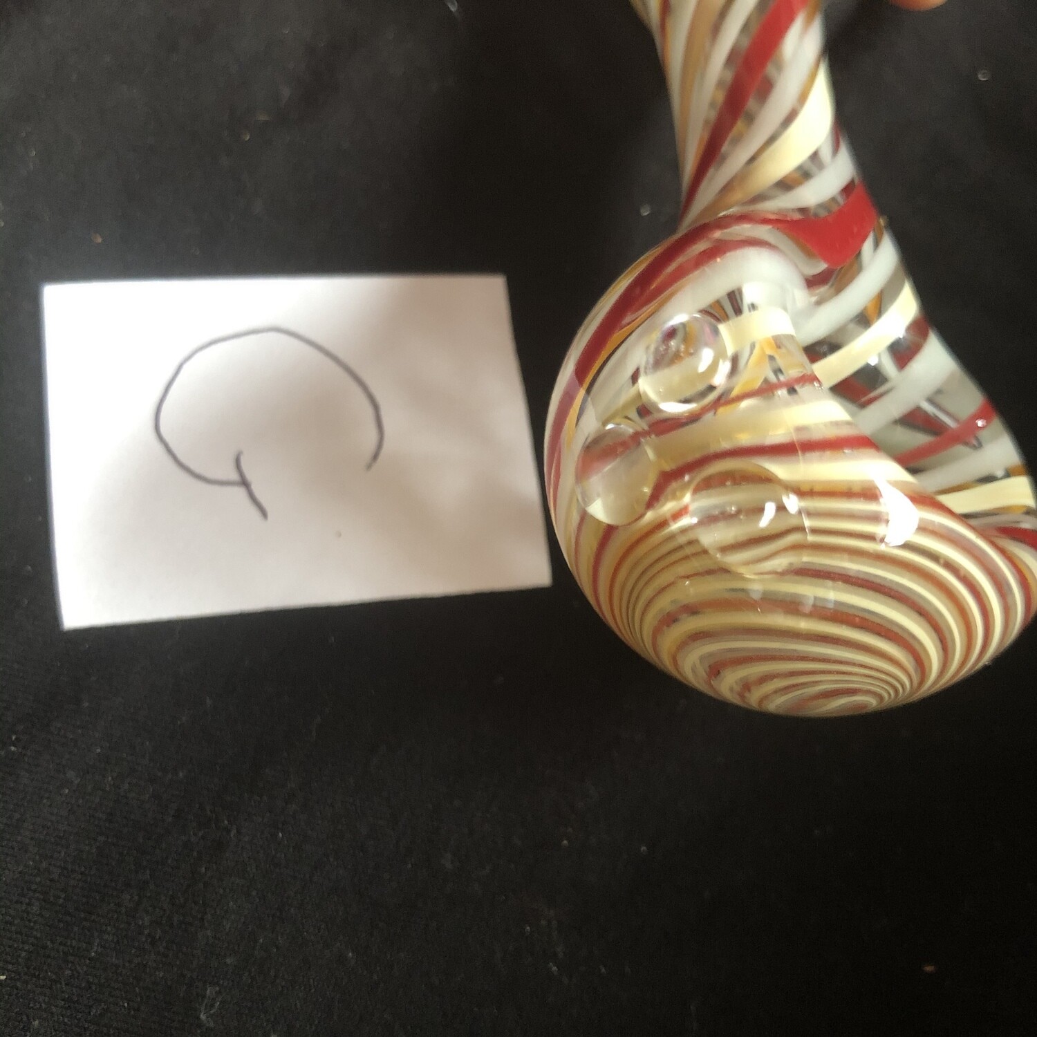 Striped Glass Spoon Pipes (Tobacco Use Only)