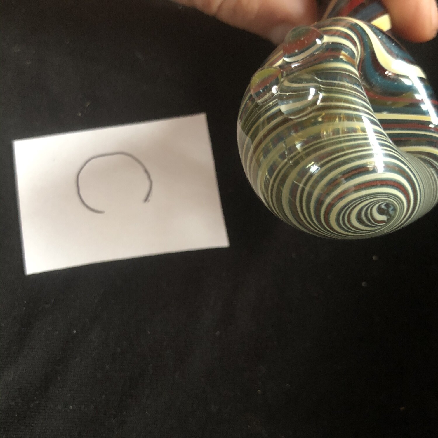 Striped Glass Spoon Pipes (Tobacco Use Only)