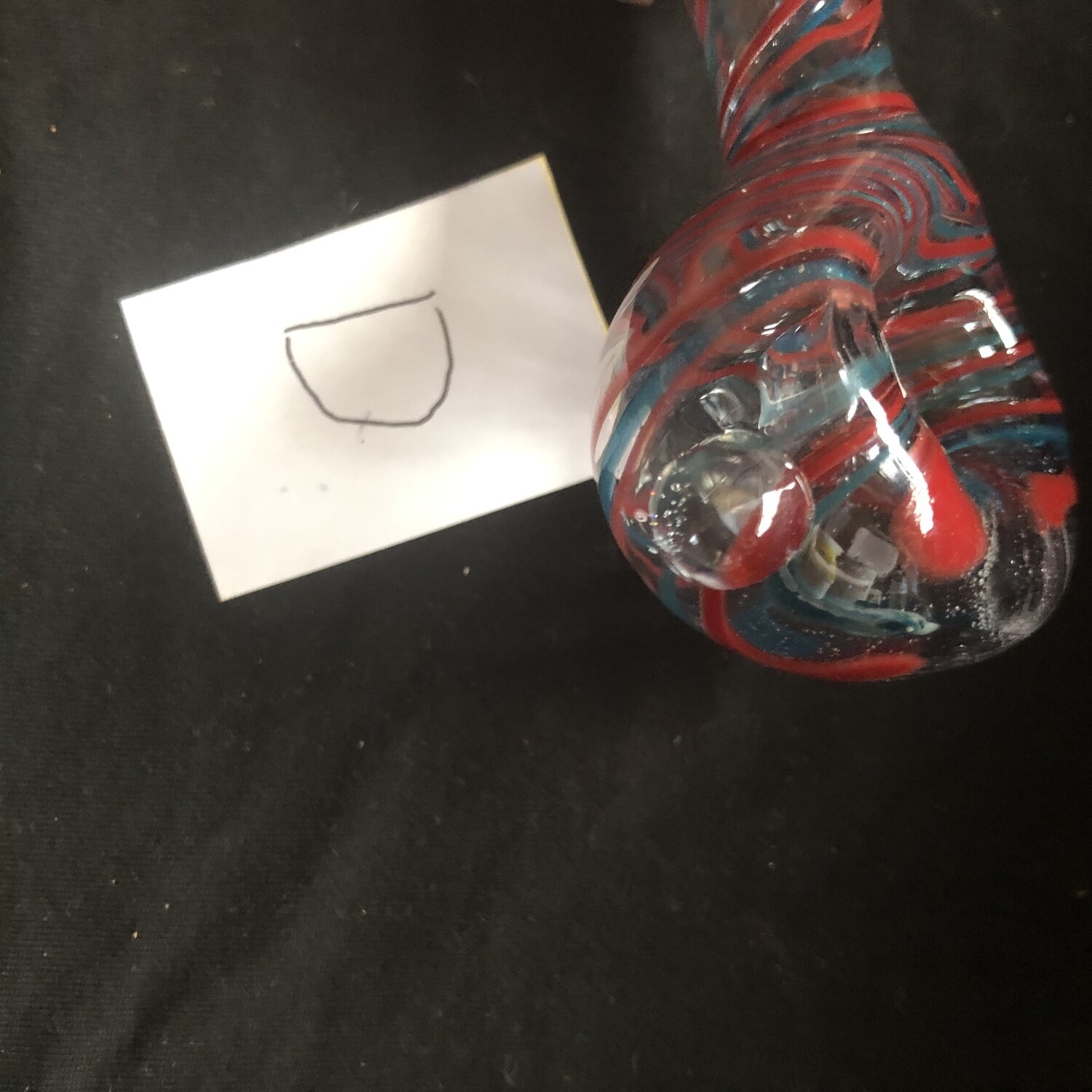 Striped Glass Spoon Pipes (Tobacco Use Only)