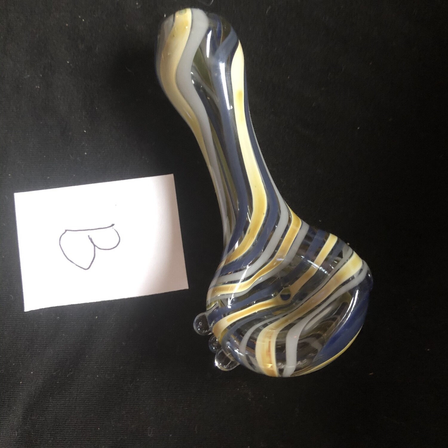 Striped Glass Spoon Pipes (Tobacco Use Only)
