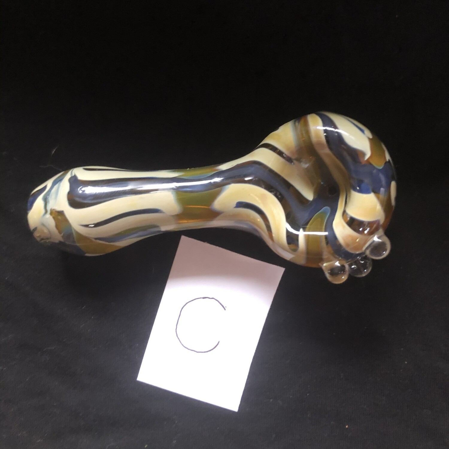 Blue and Caramel Spoon Pipes (Tobacco Use Only)
