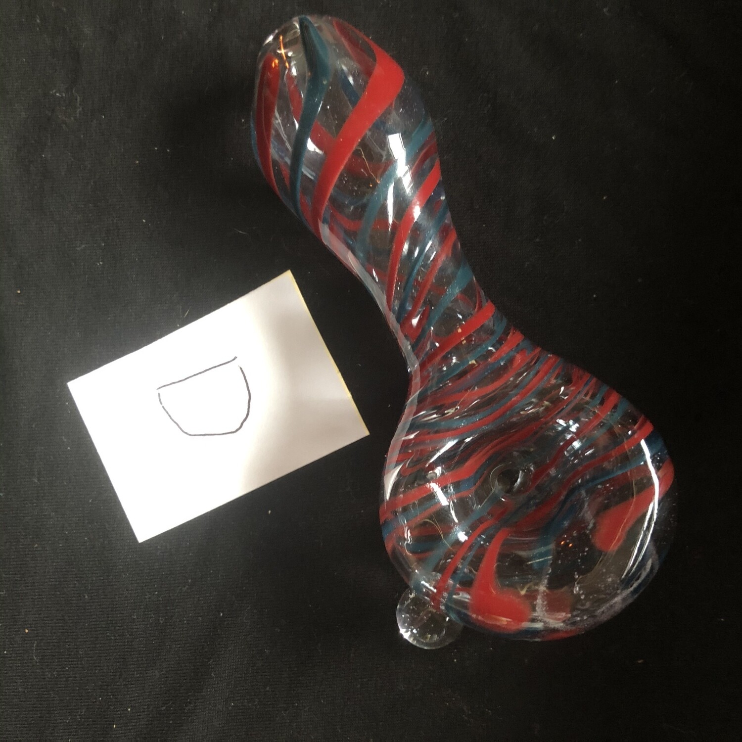 Striped Glass Spoon Pipes (Tobacco Use Only)