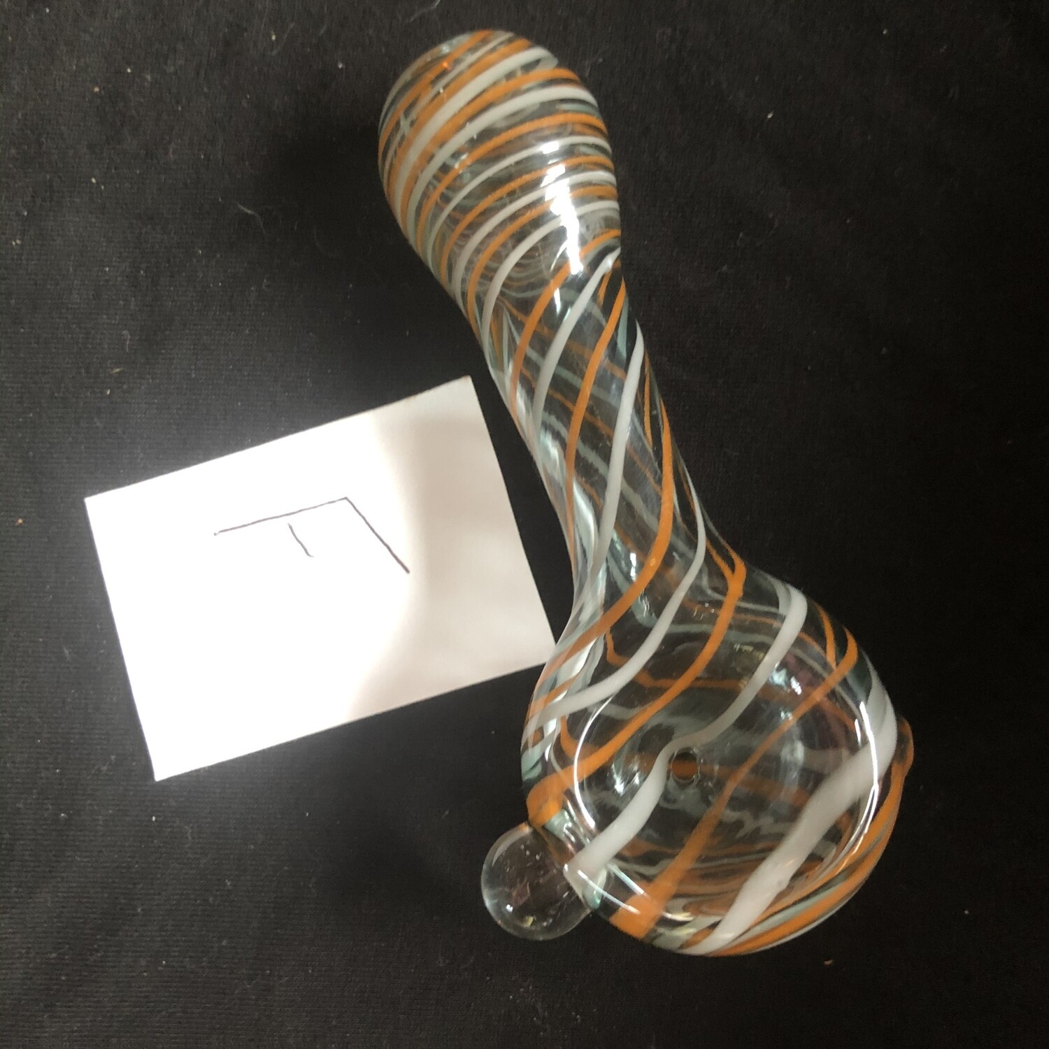 Striped Glass Spoon Pipes (Tobacco Use Only)