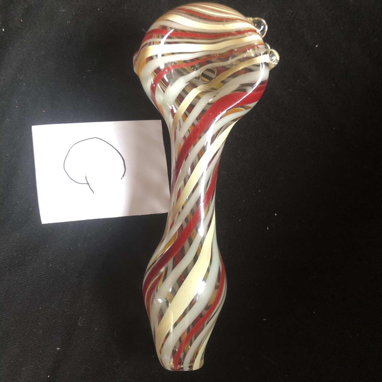 Striped Glass Spoon Pipes (Tobacco Use Only)