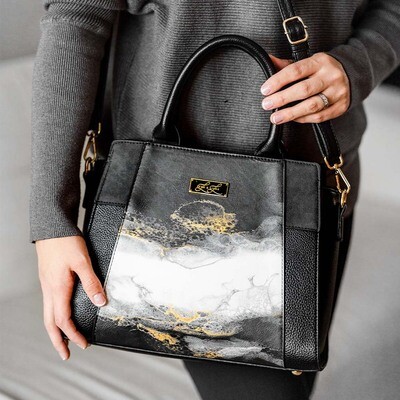 Luxury Vegan Leather Handbags | Gold Accented