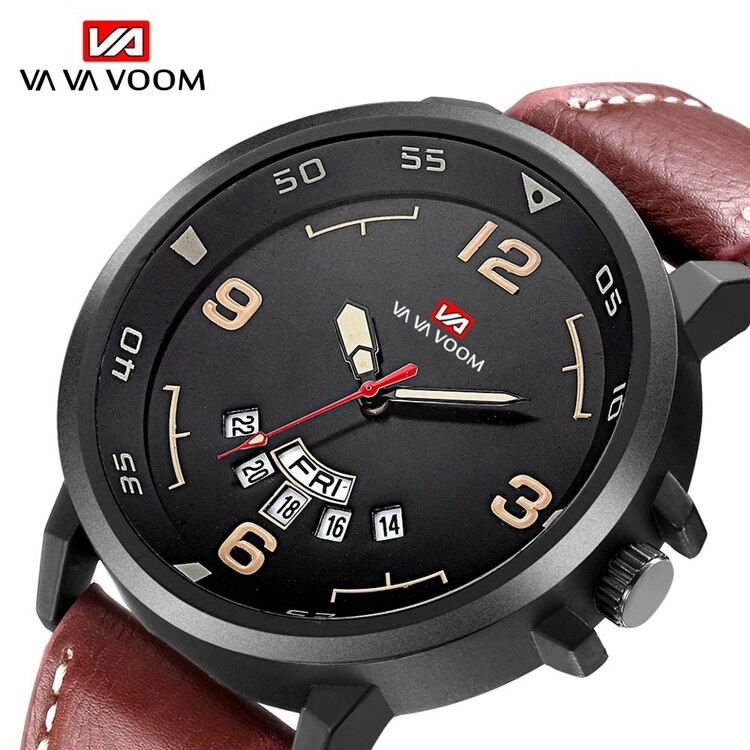 VA VA VOOM 208 Quartz Analog Business Relojes Hombre Custom Elegant Quality Hand Watch Men