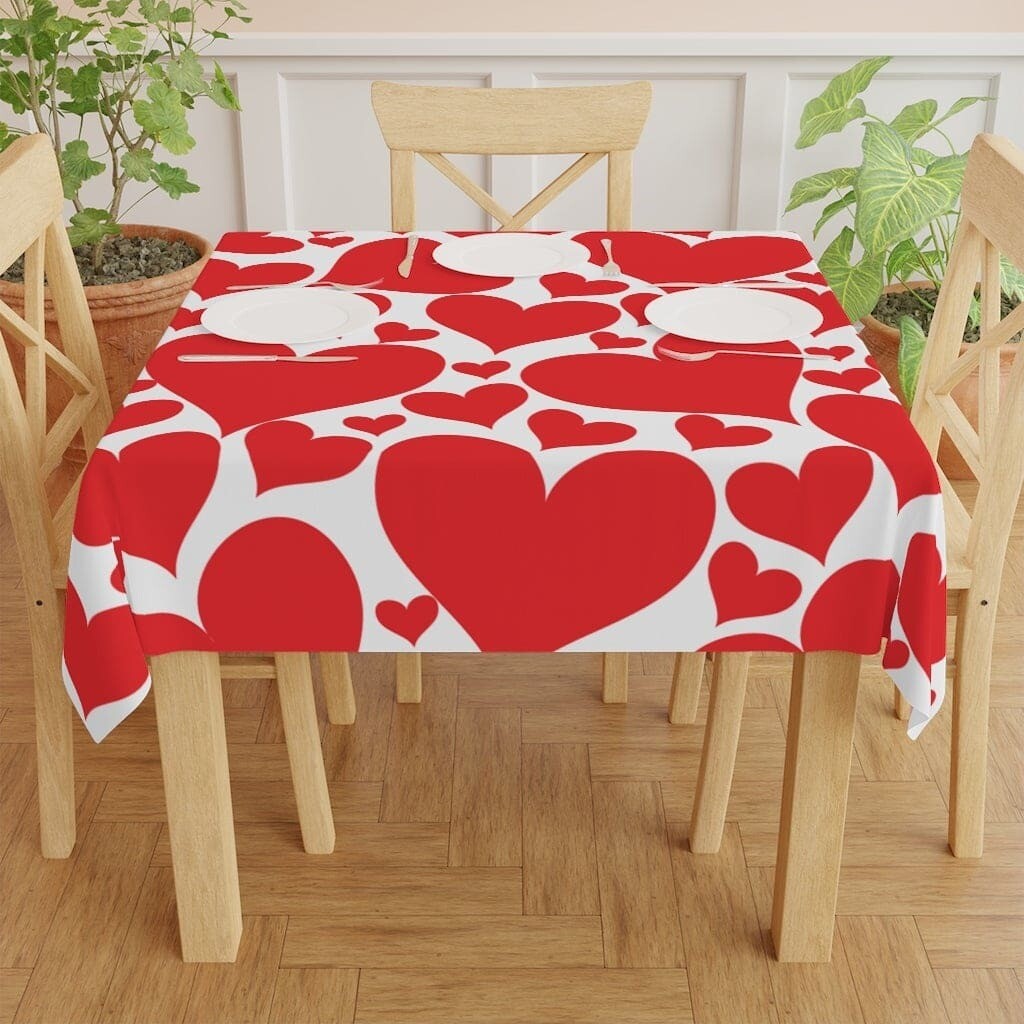 Uniquely You Table Cloth / Love Red Hearts