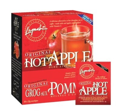 Original Hot Apple Cider - Drink Mix - Lynch - Case (2 X 50 x 23g ) = 100 Packs