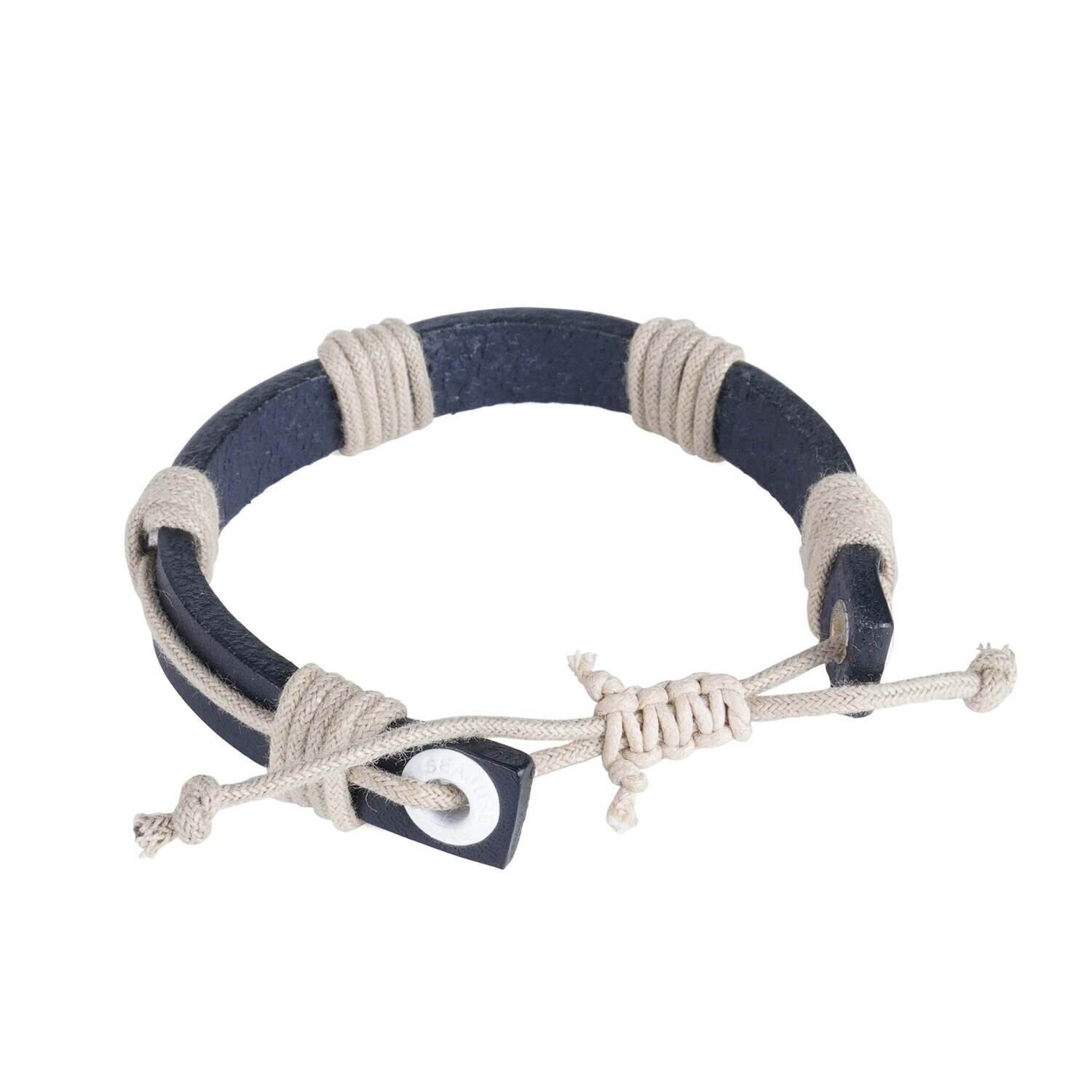 Nautical Rope and Leather Motuo Bracelet