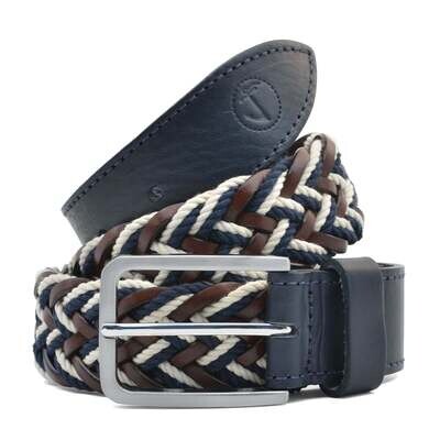 Braided Nautical Rope and Leather Belt Bering
