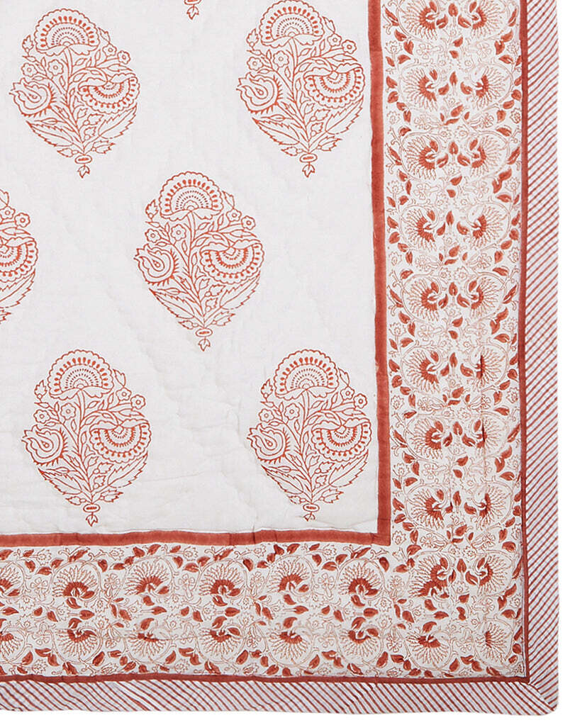TWIN PINK CITY COTTON QUILT