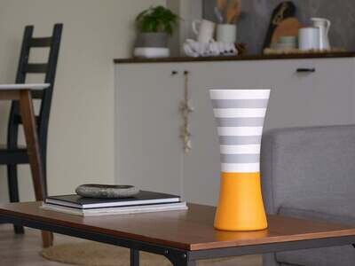 Handpainted Glass Vase for Flowers | Interior Design Home Room Decor | Table vase 12 inch